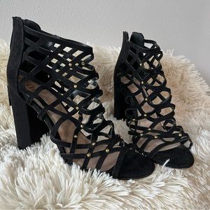 N by Nicole Miller Lucie Cut Out Heeled Sandal